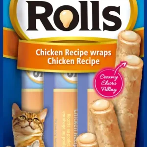 Cat Rolls Chicken wraps 4x10g I lager