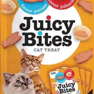 Kampanjpris Cat Juicy Bites Fish/Clam 11,3 g x 3pack