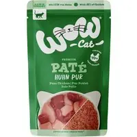 Ekonomipack WOW Cat Adult 24 x 125 g - Ren kyckling Utförsäljning