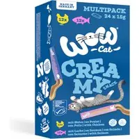 WOW Cat Creamy Snack 24 x 15 g - Mixpack (2 sorter) Reapris