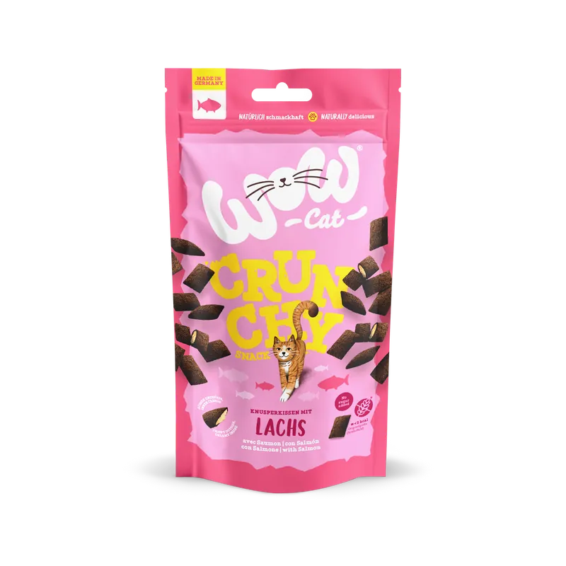 Billig Crunchy Snack Salmon Kattgodis - 60 g