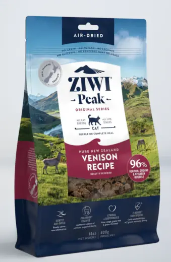 ZiwiPeak Air-Dried Hjort 400 g för katter Endast idag