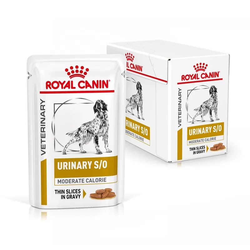 Royal Canin Veterinary Dog Urinary S/O Moderate Calorie Slices in Gravy Pouch 12x100g Extra rabatt