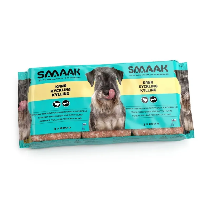 Nyhet Smaak Raw Complete Kyckling Active 3x200g