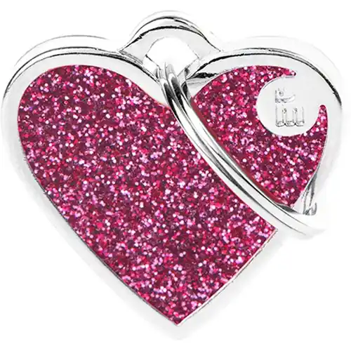 Lågt pris MyFamily ID-bricka shine, cirkel liten, rosa