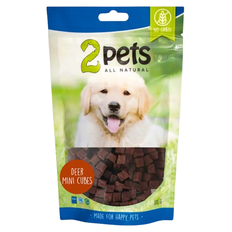 2pets Dogsnack Deer MiniCubes 100 g Handla nu