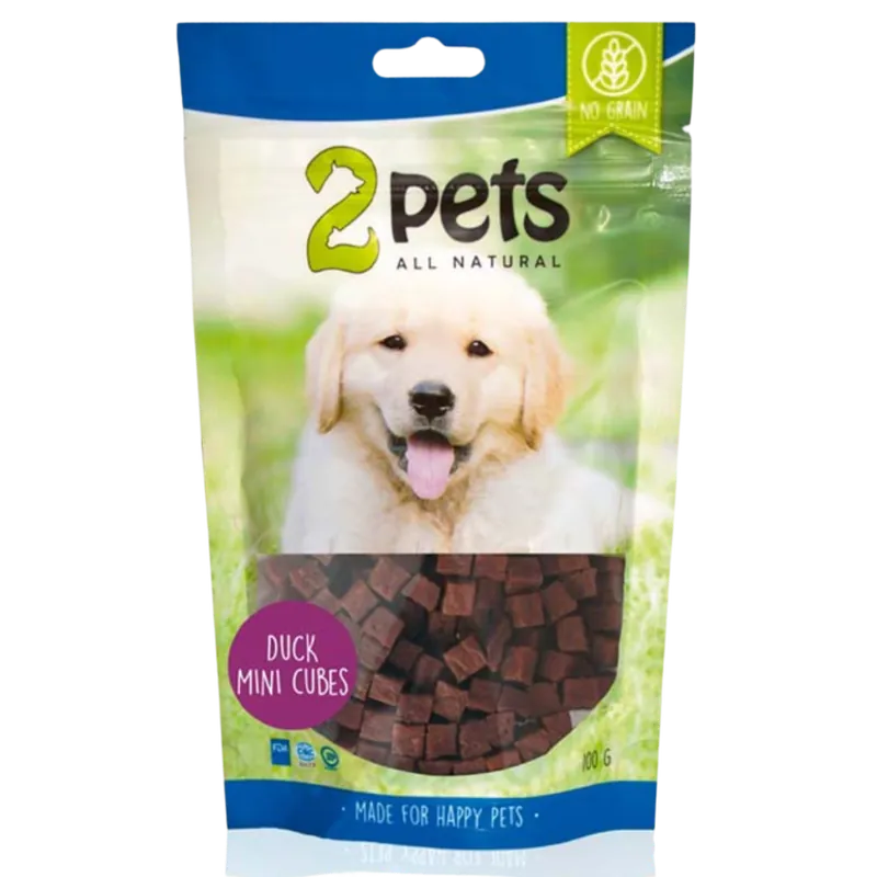 2pets Dogsnack Duck MiniCubes 100 g Kundfavorit