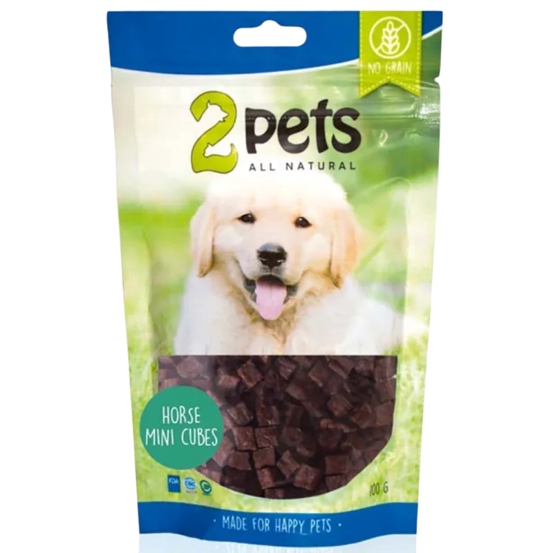 2pets Dogsnack Horse MiniCubes 100 g Snabb leverans