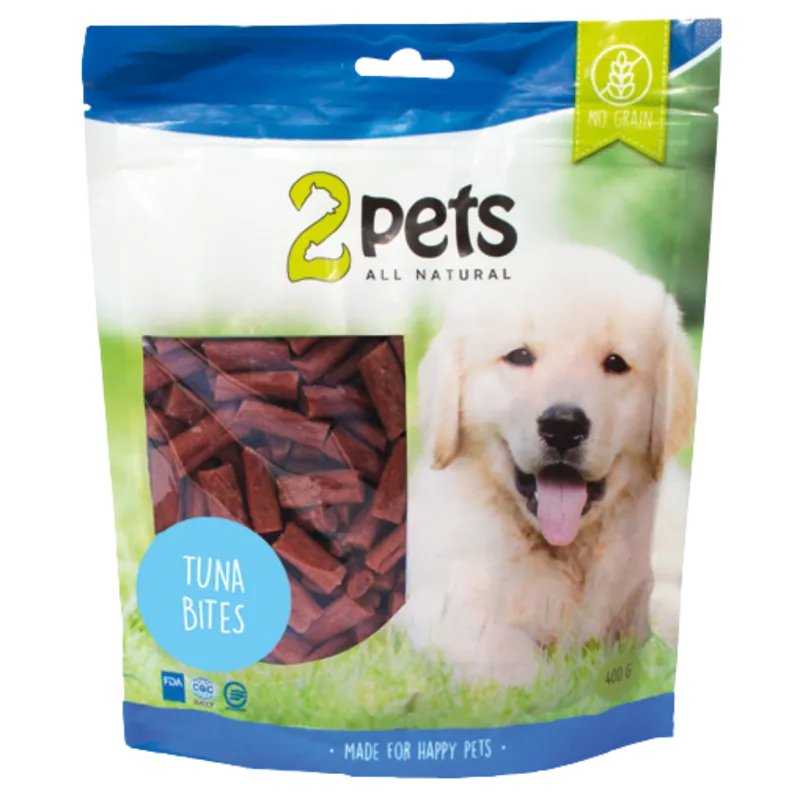 2pets Dogsnack Tuna Bites 400 g Sista chansen