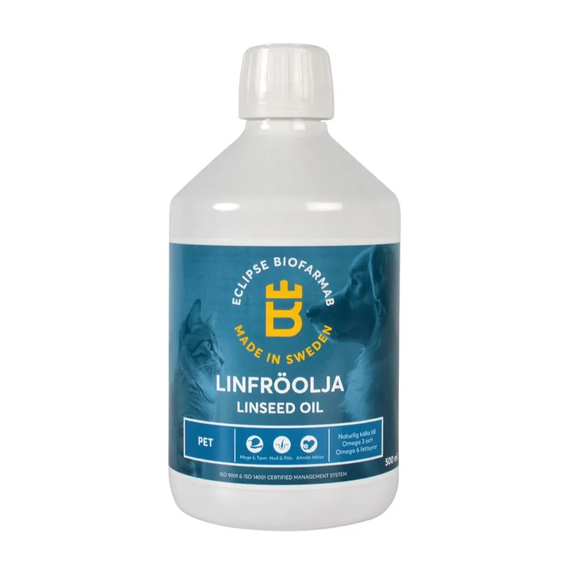 Beställ idag Linfröolja till Hund och Katt 500ml