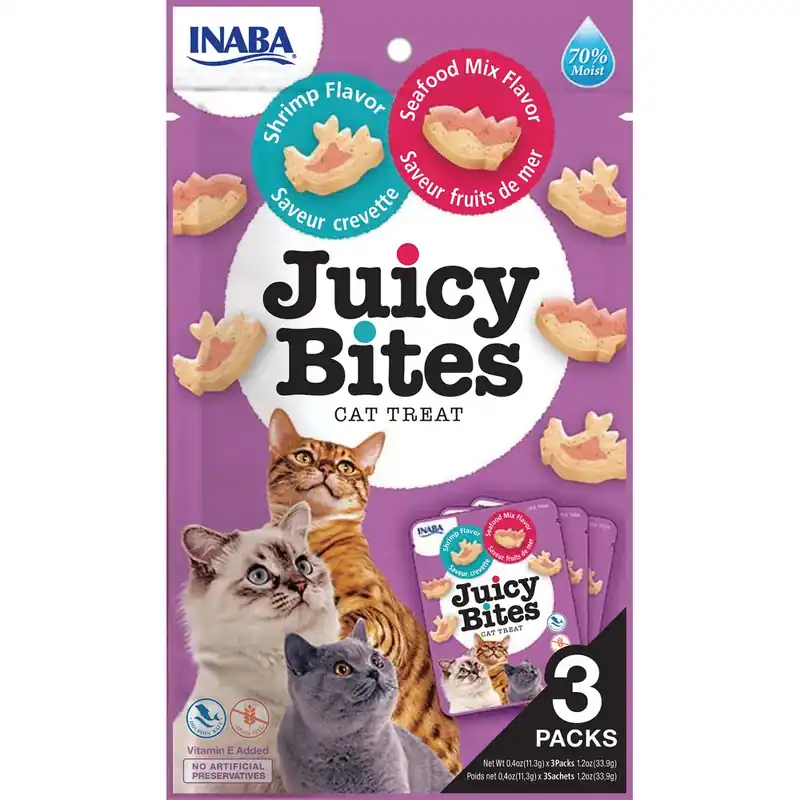 Lågt pris Churu Juicy Bites Räka & Skaldjur 3×11.3g