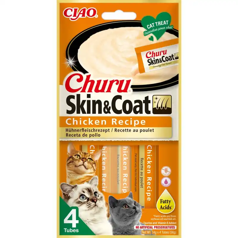 Churu Skin & Coat Chicken 4x14g Sista chansen