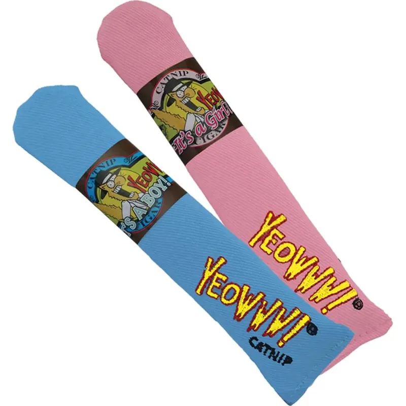 Yeowww Catnip Cigarr Blå/Rosa Reapris